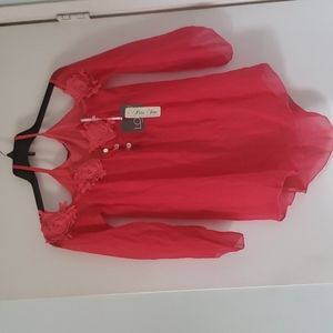 Pure Silk Pink Lace Top